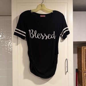 Ragdoll Black 'Blessed' Graphic Tee size small 12:22